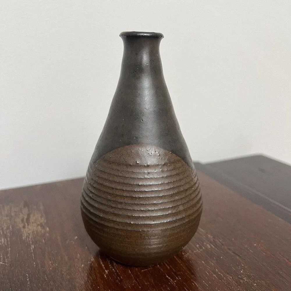 Carol McFarlan Pond Farm Pottery Studio Ceramic Vase Vessel 5 1/4" California - Picture 4 of 8